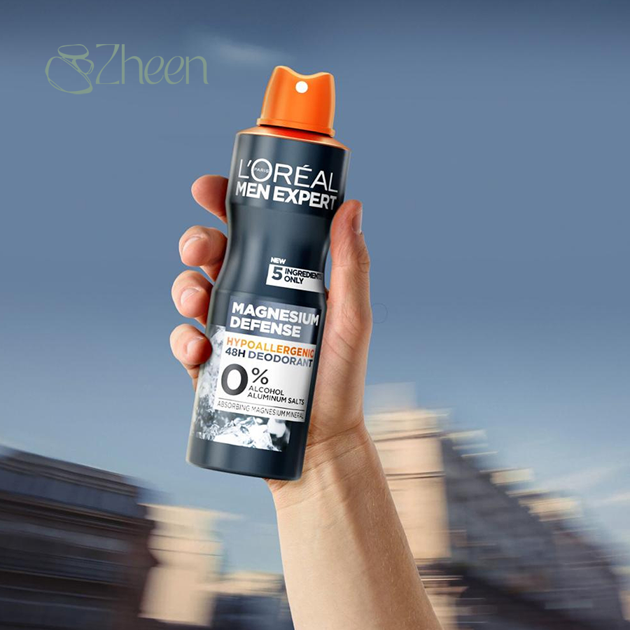 اسپری ضد تعریق مردانه لورآل مدل Magnesium Defence حجم 250ml
